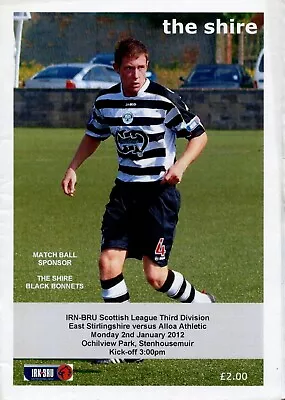 A23 East Stirlingshire V Alloa Athletic 02/01/12 Division 3 • £1.75