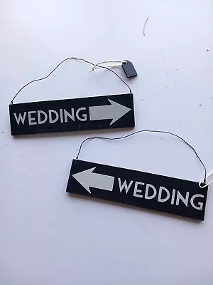 East Of India 32x Distressed Black Wooden Signs (2 Wedding ) New. Freepost U.K  • £5