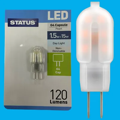 2x 1.5W (=15W) G4 12V Capsule LED 6500K Day Light Bulb Halogen Replacement • £5.99
