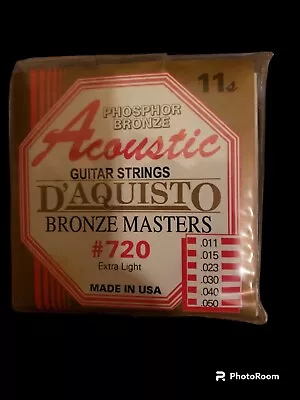 D'aquisto Bronze Masters Acoustic Guitar Strings #720 Extra Light • $13.99