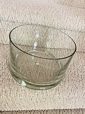 Vintage 1970s ROMANIAN CRYSTAL Salad / Serving BOWL • $45