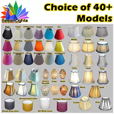 Clip On The Bulb Mini Lampshades Shades For Light Fittings Wall Lamps Retro Look • £25.99