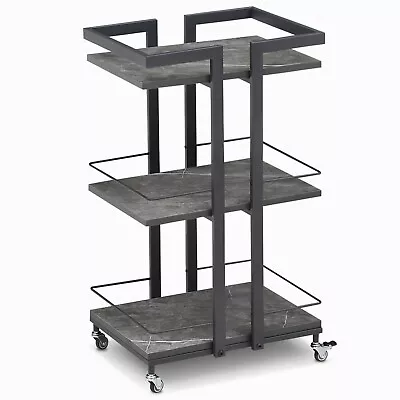 BarberPub Utility Manicure Trolley Metal Storage Rolling Cart With Wheels 2033 • $90.23