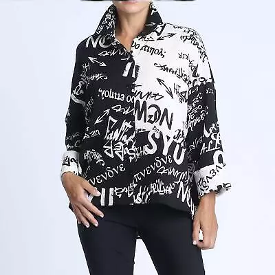 Ic Collection News Print Blouse For Women • $96