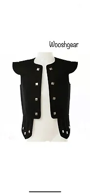 £39.99 • Buy Chieftain 100% Wool Uk 48R Waistcoat Pipe Band Traditional Kilt Vest Jacket.