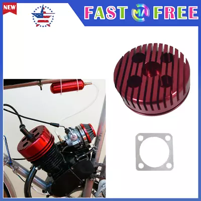 Red Racing CNC Cylinder Head For 66cc 80cc Gas Motorized Bicycle Bike  Round • $36.99