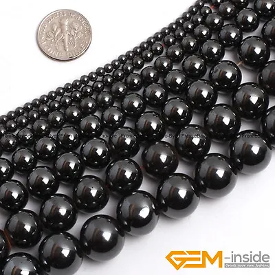 Natural Black MaMgnetic Hematite Round Ball Beads For Jewelry Making 2mm-16mm  • $2.87