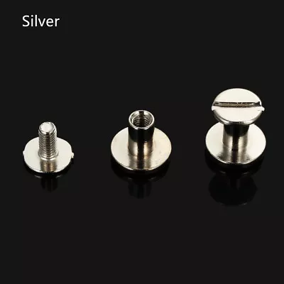 £4.69 • Buy Flat Belt Screw Leather Craft Chicago Nail Brass Solid Rivet Stud Head 5/6.5/8mm