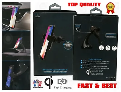 Qi Wireless Fast Charging Car Dock For Galaxy S8  S8+ S9+ S9 Note 8 IPhone X 8   • $12.49