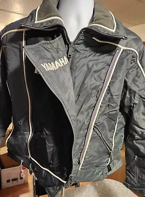 Vintage Yamaha Women's Insulated Snowmobile Jacket  Large Black Made Canada • $73.15