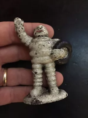 Michelin Man Cast Iron Goodyear Tire Collector Paperweight Metal Patina Decor • $22.96