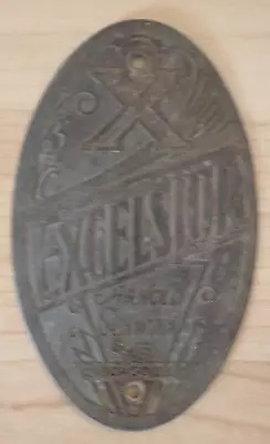 Vintage Arnold Schwinn Excelsior Bicycle Head Badge Emblem Chicago IL • $131.99