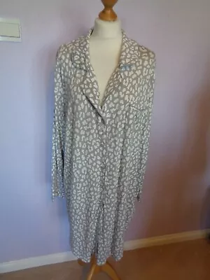 Primark Maternity Nightshirt Size L (14-16) Grey With White Hearts Breast Pocket • £5