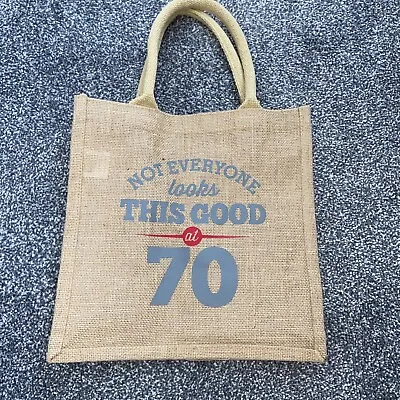 70th Birthday Gift Tote Bag 12”x12”sister Mother Friend Quirky • £5