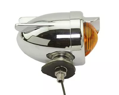 Vintage Lowrider Bicycle Steel Rear Dummy Light Wing Bullet Style Chrome/amber. • $36.95