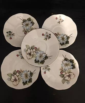 £18 • Buy Vintage Fine Bone China Blossom Pattern 8 Piece Tea Set Cup Jug Bowl.