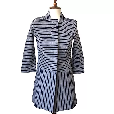 CAbi 5474 XS Dappled Stripe Car Coat Jacket Size X-Small Cotton Blend • $29.95