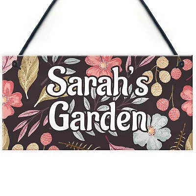 Personalised Garden Sign Gift For Her Birthday Gifts For Mum Nan Gardener Gifts • £3.99