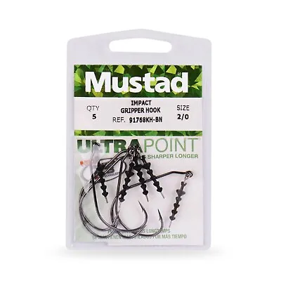 Mustad Hooks Swimbait With Straight Shank Keeper (91768KH-BN-5U) Any Size Black • $8.88