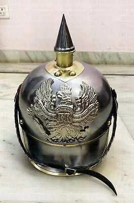 PRUSSIAN PICKELHAUBE Helmet Imperial German Iron Pickelhaube Helmet Christmas • $133.33