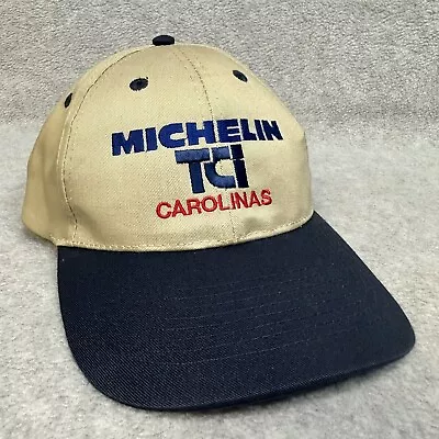 Michelin Tires Hat Cap Beige Blue SnapBack TCI Carolinas Automotive Otto Cap  • $12.95