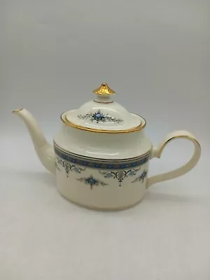 Minton Grasmere Blue Teapot England Fine Bone China • £20