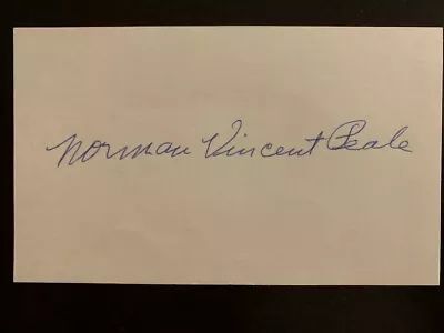 Norman Vincent Peale Signed Card. Religious Autograph.  • $19.99