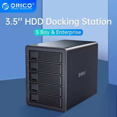 ORICO 5 Bay USB 3.0 To SATA External Hard Drive RAID Enclosure Fit 2.5/3.5'' HDD • $179.99