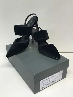 Hobbs Shoes 6 Black Velvet Caitlin Slingback Heeled Ladies NIB RRP £149 • £25