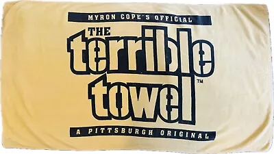 Vintage Pittsburgh Steelers NFL Myron Cope Official Terrible Beach Towel • $45