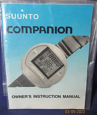 Vintage Scuba SUUNTO Companion Dive Computer Original Owners Manual • $11