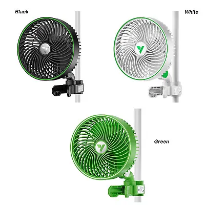 VIVOSUN 6  Clip On Fan Grow Tent Fan Oscillating Clip On Fan Black/White/Green • $70.99