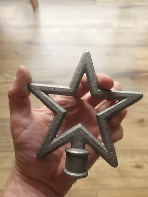 $18.50 • Buy Vintage Cast Iron Star Flag Post ,fence,railing, Topper, Flag Pole Fenial