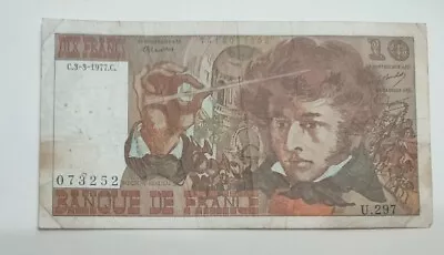 France 10 Francs Banknote   1977  VG • £2.20