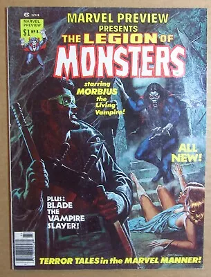 Marvel Preview #8 Comic Magazine VF- 7.5...Legion Of Monsters...Blade & Morbius • $77.50