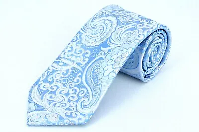 Lord R Colton Masterworks Tie - Ice Blue Silver Dust Paisley Silk Necktie - New • $59.99