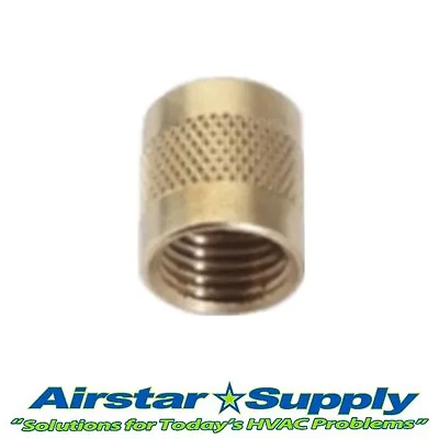 1/4  Flare Cap Round Brass W/ Neoprene O-Ring Seal • USA MADE • Pack Of (6) • $9.95