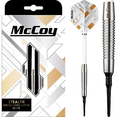 £24.95 • Buy Soft Tip McCoy Stealth Darts Set 18g Gram Softip Tungsten