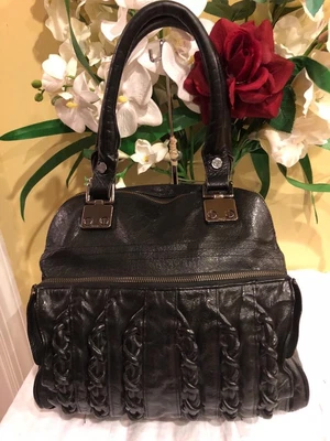 $59.99 • Buy Treesje Black Leather Bag Purse (PU190