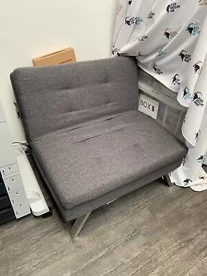 Habitat Duo Fabric 2 Seater Clic Clac Sofa Bed - Charcoal • £160