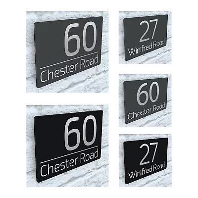 Modern House Number Plaques Composite Personalised Signs Door Plaque Numbers • £3.45