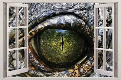 Crocodile Eye Alligator 3D Window Decal Wall Sticker Decor Art Mural Animals J17 • $12.74