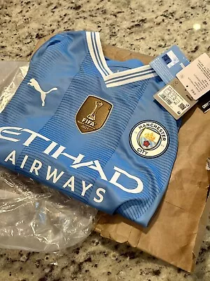 Men’s XL Manchester City Home Jersey 2023/24 With HAALAND 9 Printing NWT • $100