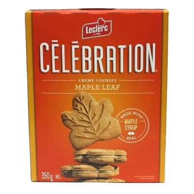 Leclerc Celebration Maple Leaf Creme Cookies 350g • $11.86