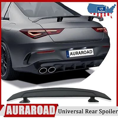  46'' Universal GT Style Rear Trunk Spoiler Wing Racing W/ Adhesive Matte Black  • $62.09