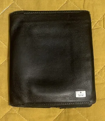 $65.99 • Buy Authentic Vintage Gucci Bifold Wallet Logo Black Leather