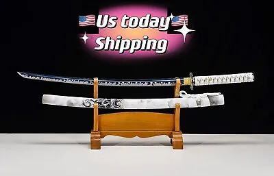 Japanese Handmade Samurai Katana Sword Heat Tempered Full Tang Functional Sharp • $99.99