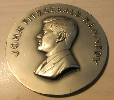 President John Kennedy 1961 Official Large .999 - 5.6 Oz Silver Inaugural Medal • $325