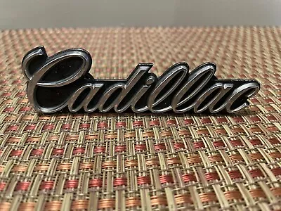 Vintage 1980 - 1992 Cadillac Script Grill Emblem Badge Ornament (ON-5-12) • $28