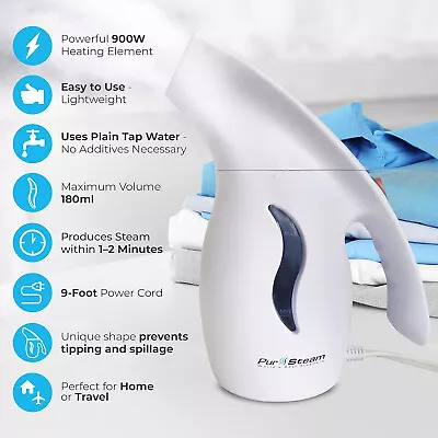 PurSteam Professional Garment Steamer For Clothes Travel-Size Portable Handheld • $14.39